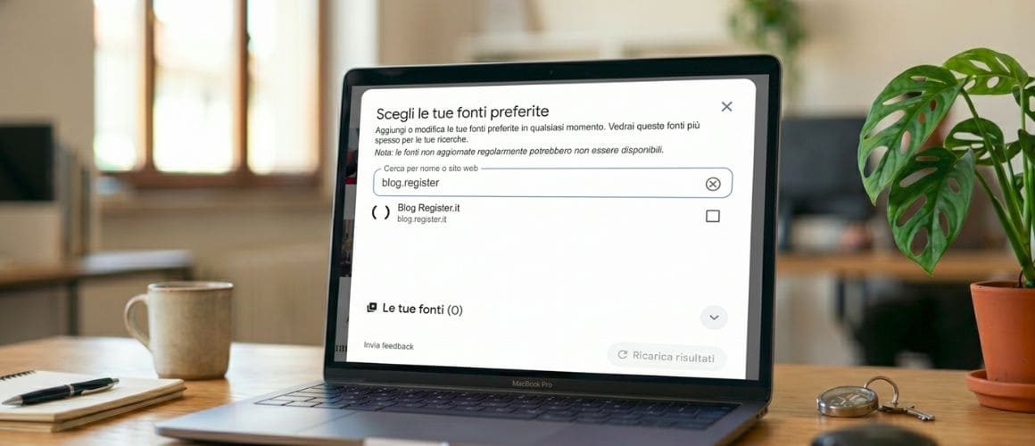 Come personalizzare i risultati di ricerca con le “Fonti Preferite” di Google