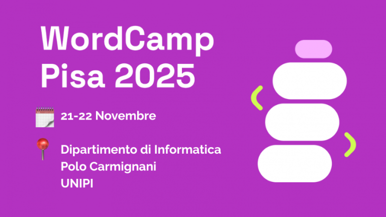 Register.it al WordCamp Pisa 2025